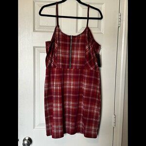 NWT No Boundaries Spaghetti Strap Front Zipper Swing Dress, Extra Large